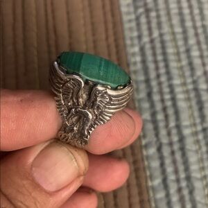 925/Malachite Eagle Native American
